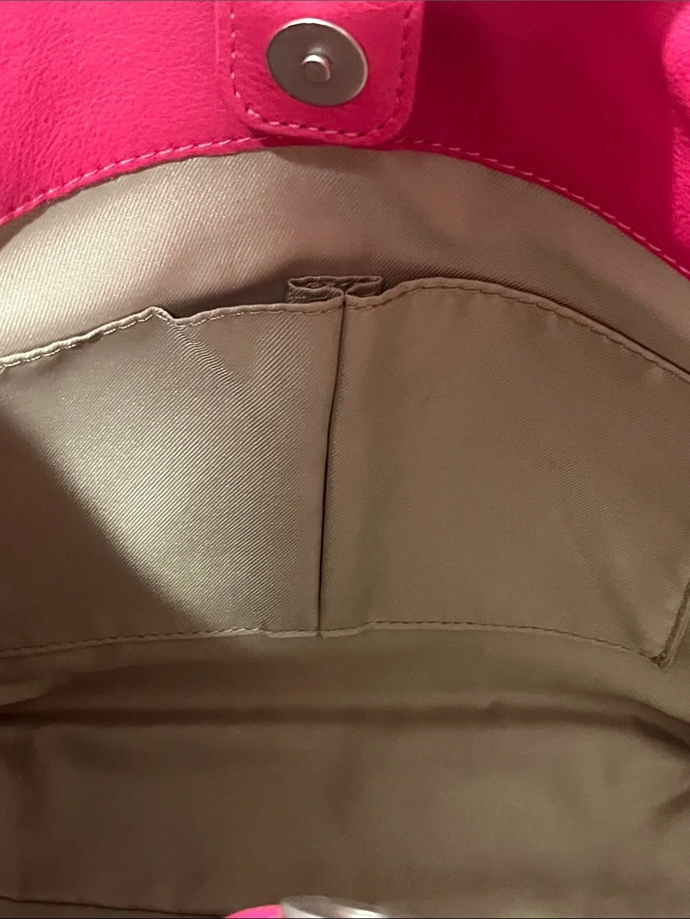 American Leather Fuchsia Dragonfruit Leather Shoulder Bag